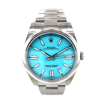 Buy Rolex Oyster Perpetual 41 Tiffany Blue today CHRONO95 Boutique